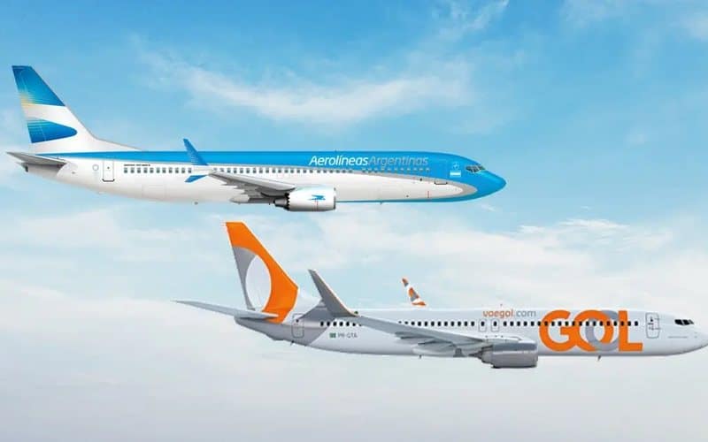 Aerolíneas Argentinas y la brasileña Gol ampliaron su acuerdo de código compartido