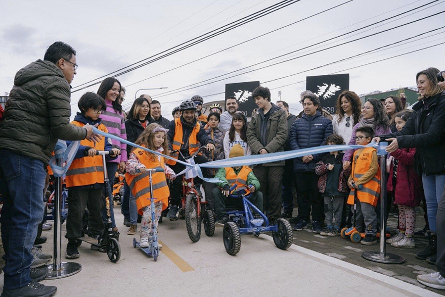 Walter Vuoto dejó formalmente inaugurada la bicisenda “Pensar Malvinas”