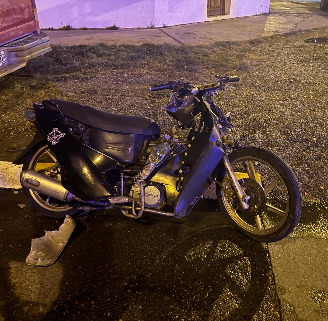 Camioneta se fugó tras chocar con una motocicleta