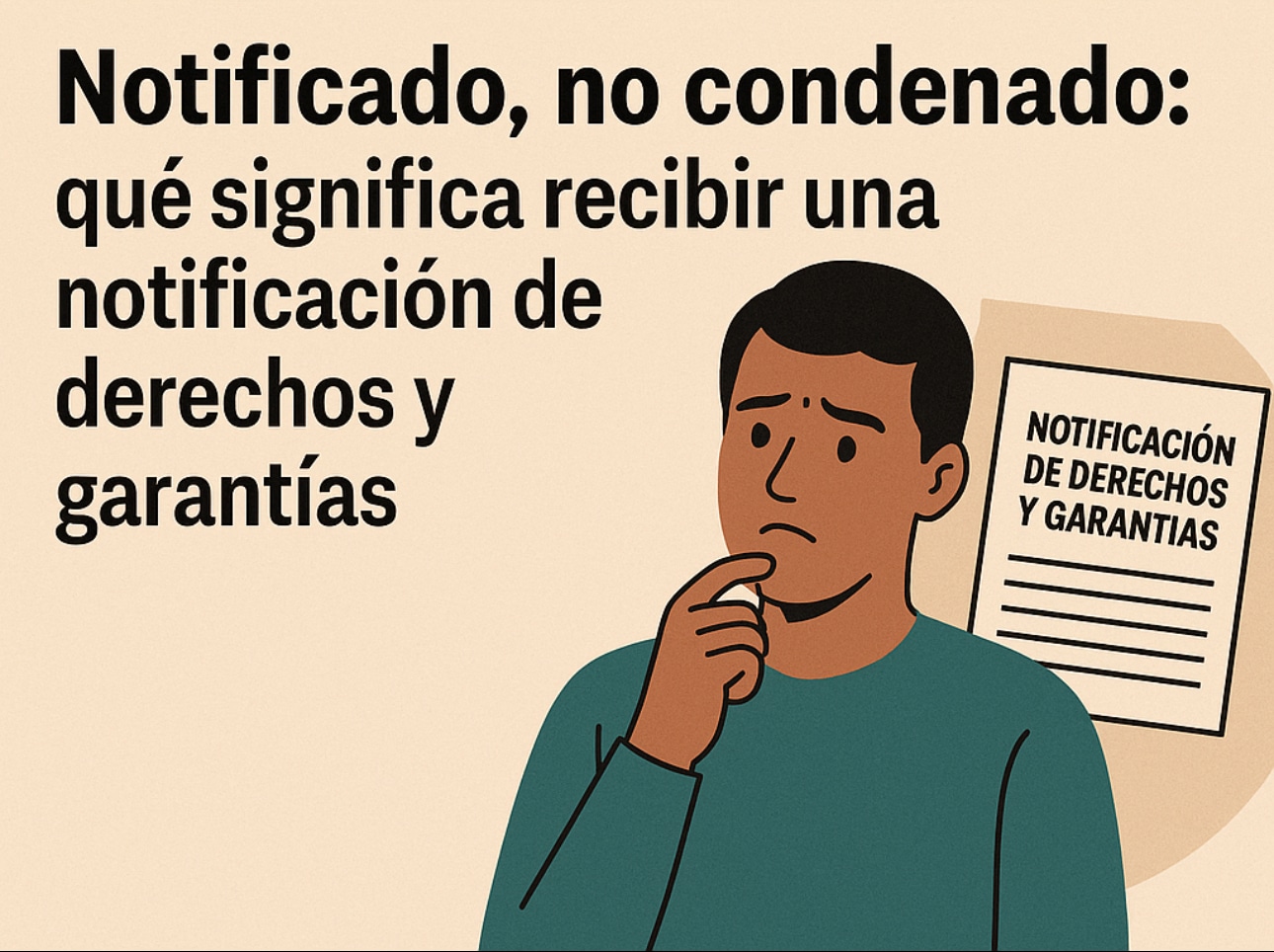 Notificado, no condenado: ¿Qué significa recibir una notificación de derechos y garantías?