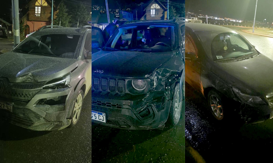 Tres vehículos afectados en una colisión
