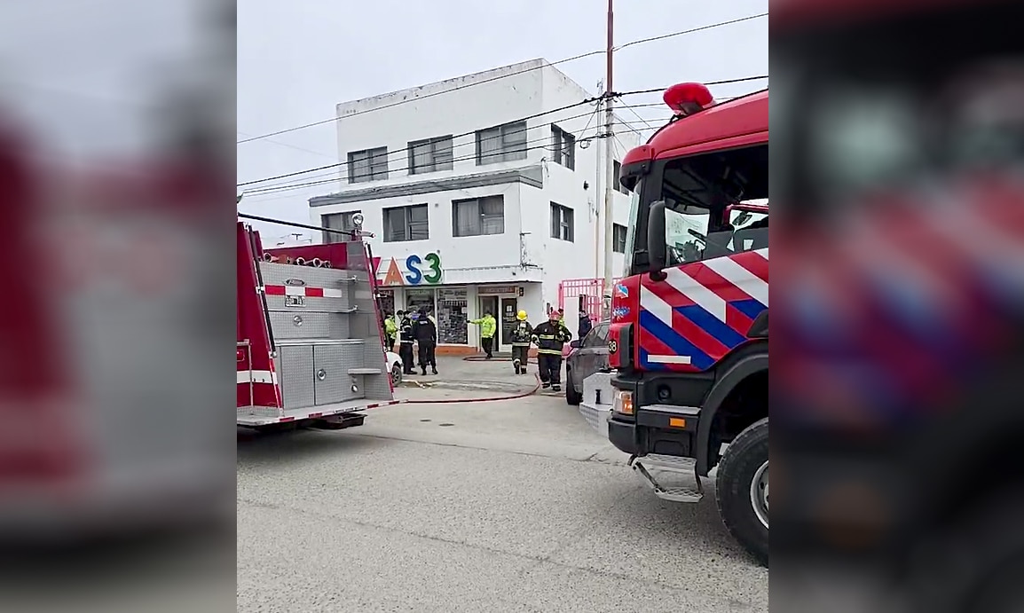 Principio de incendio en un comercio