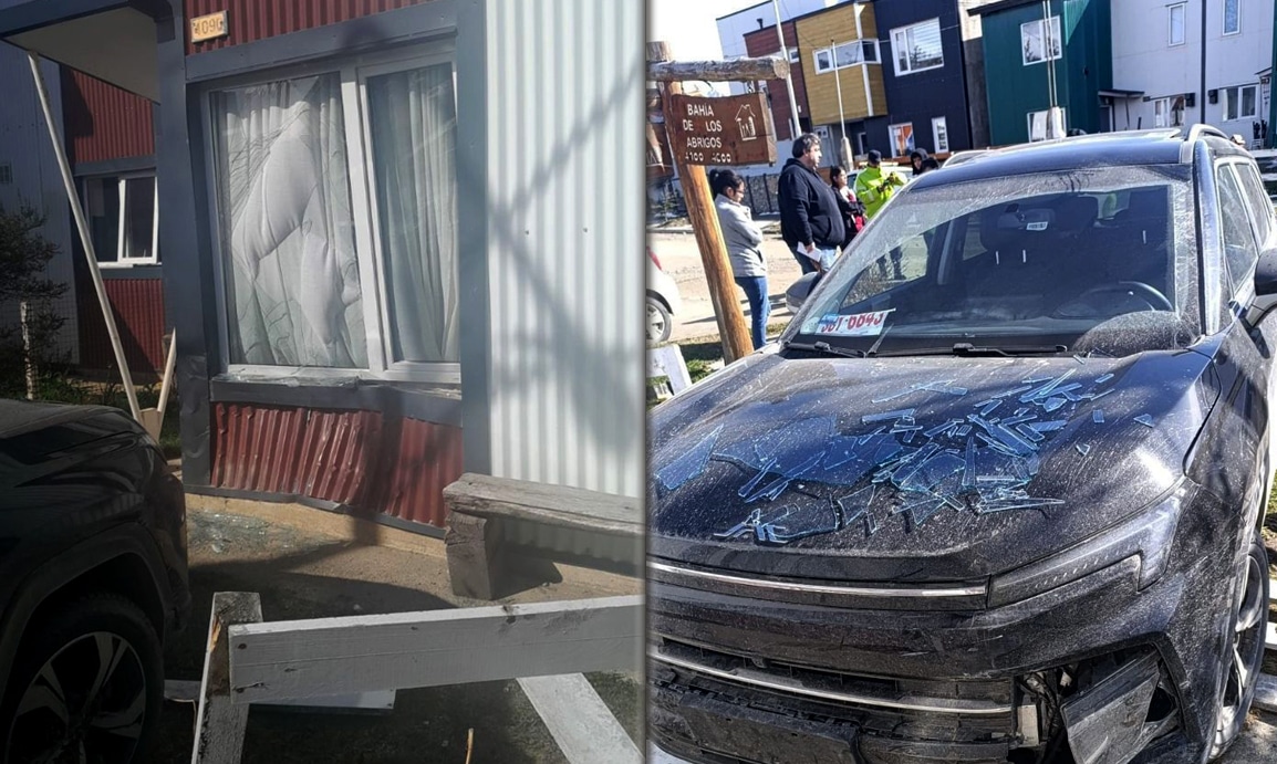 Vehículo chocó a otro rodado y a una vivienda