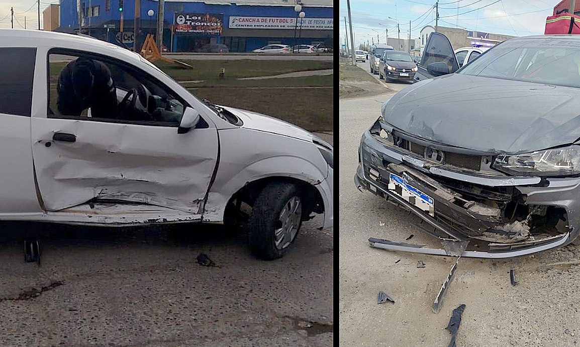 Dos vehículos chocaron en un circulado cruce de calles