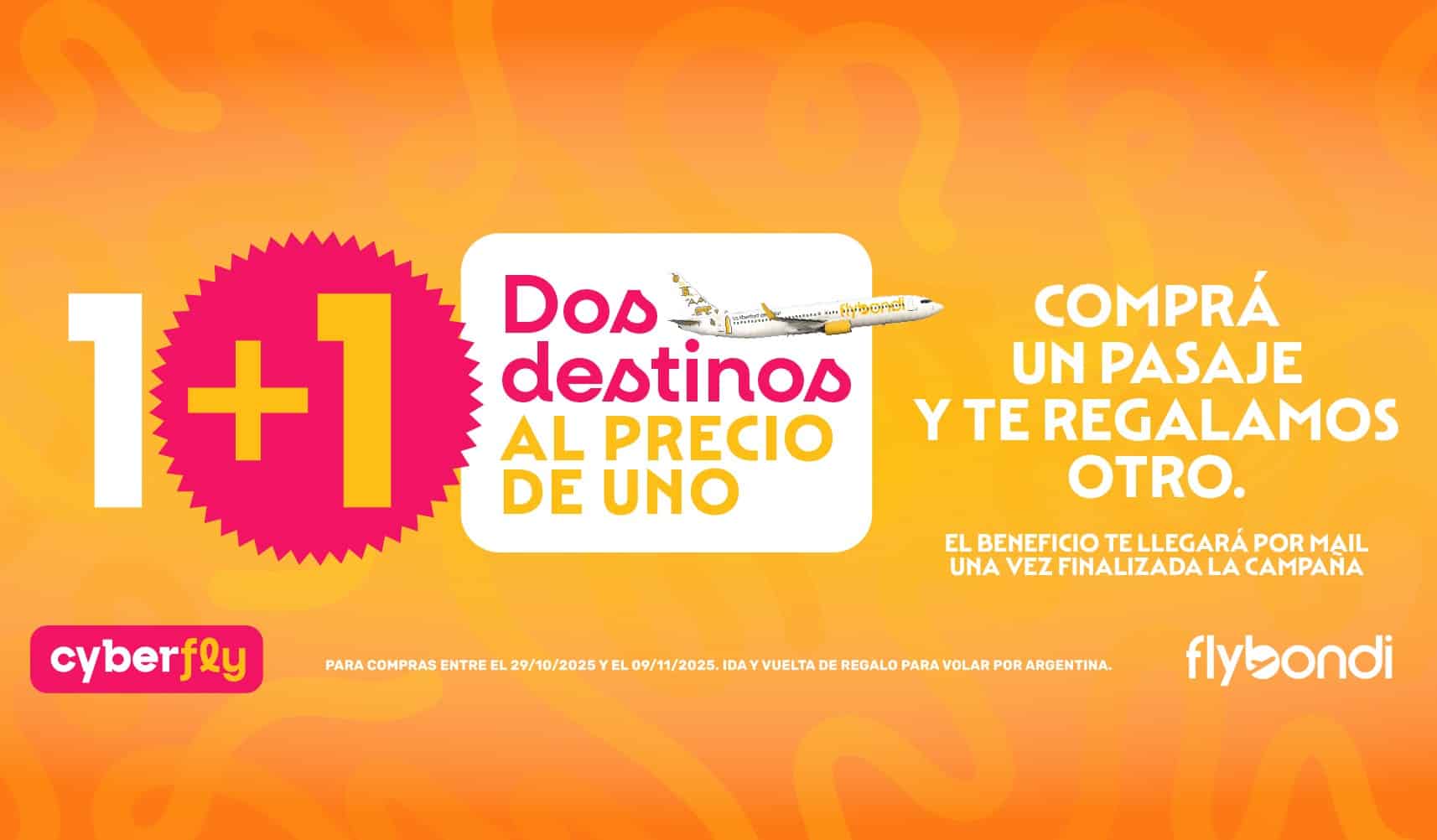 Flybondi presenta su CyberFly con una promoción imperdible: 2 viajes al precio de 1