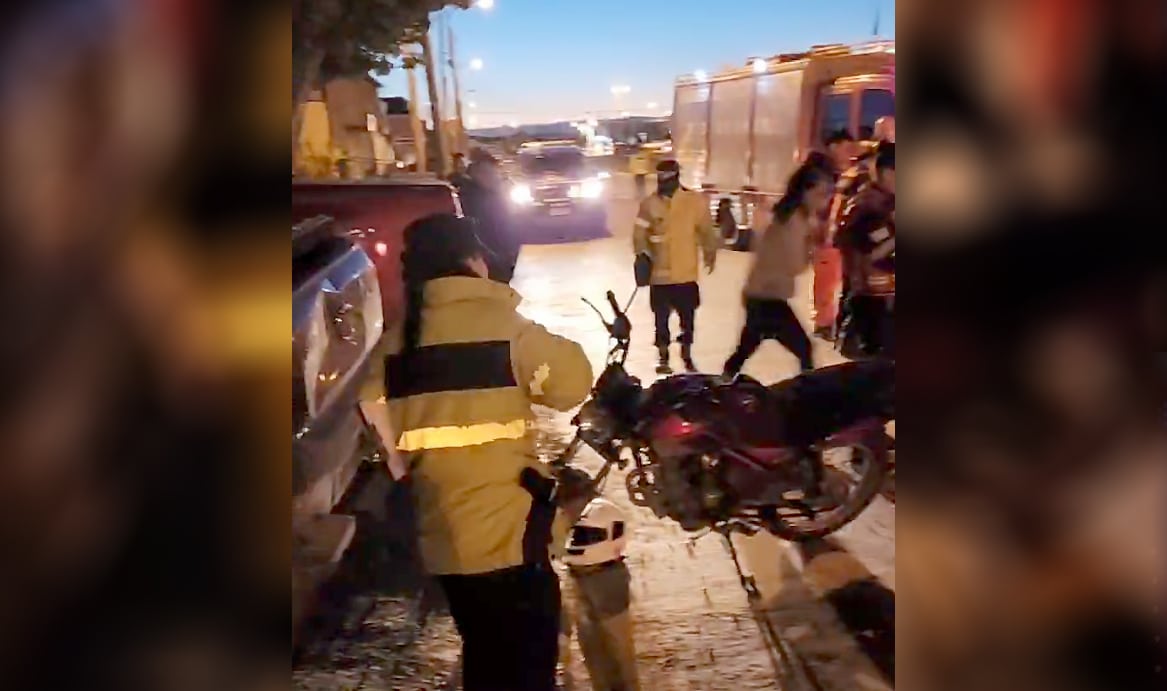 Motociclista herido denunció a un utilitario que lo chocó y se dio a la fuga